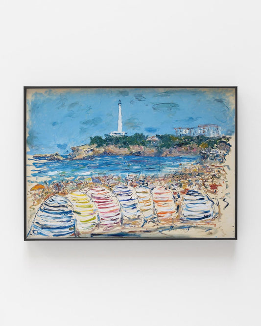 the lighthouse of biarritz beach